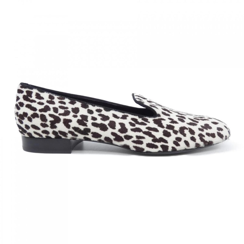 SAINT LAURENT Beige Brown Pony Leather Pumps Women's Size 37.5