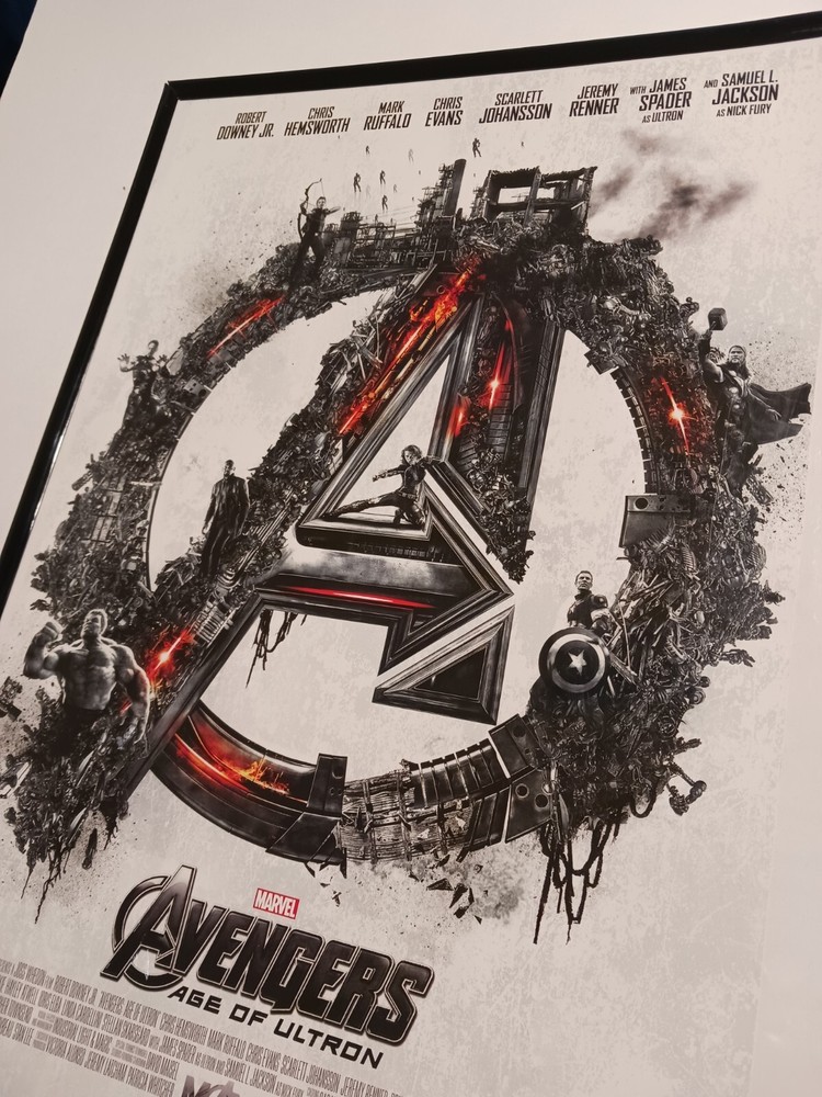 2015 Marvel  Avengers Age Of Ultron Movie Poster Promo W/ Ticket