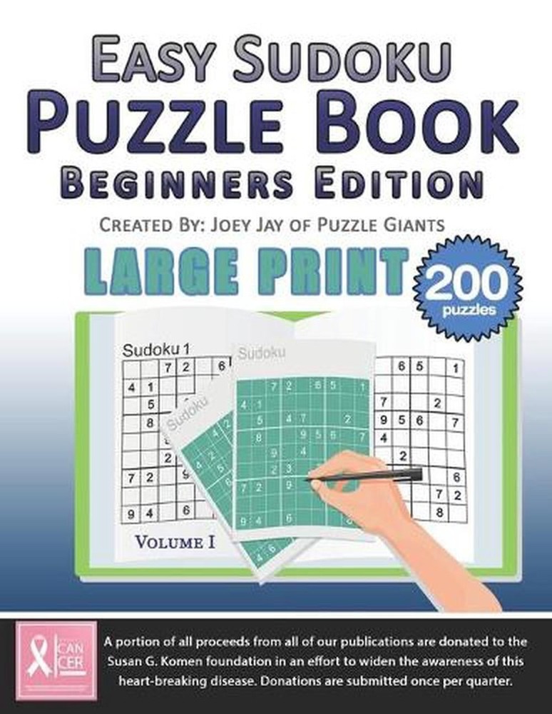 Easy Sudoku Puzzle Book: Beginners Edition by Joey Jay (English) Paperback Book