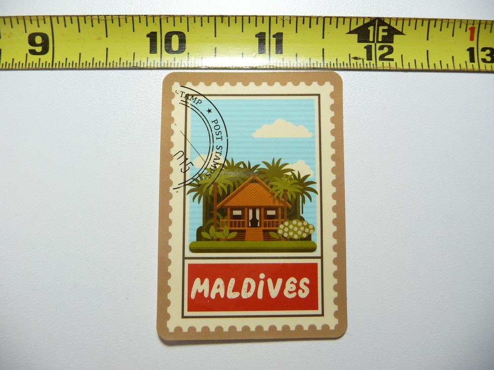 MALDIVES BEACH HOUSE STICKER DECAL WORLD TRAVEL SITES FAMOUS