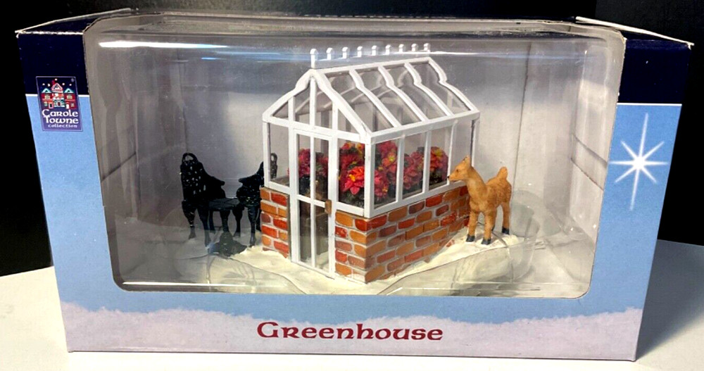 Carole Towne Lemax Village Greenhouse Table Accent Christmas Accessory #034330-image