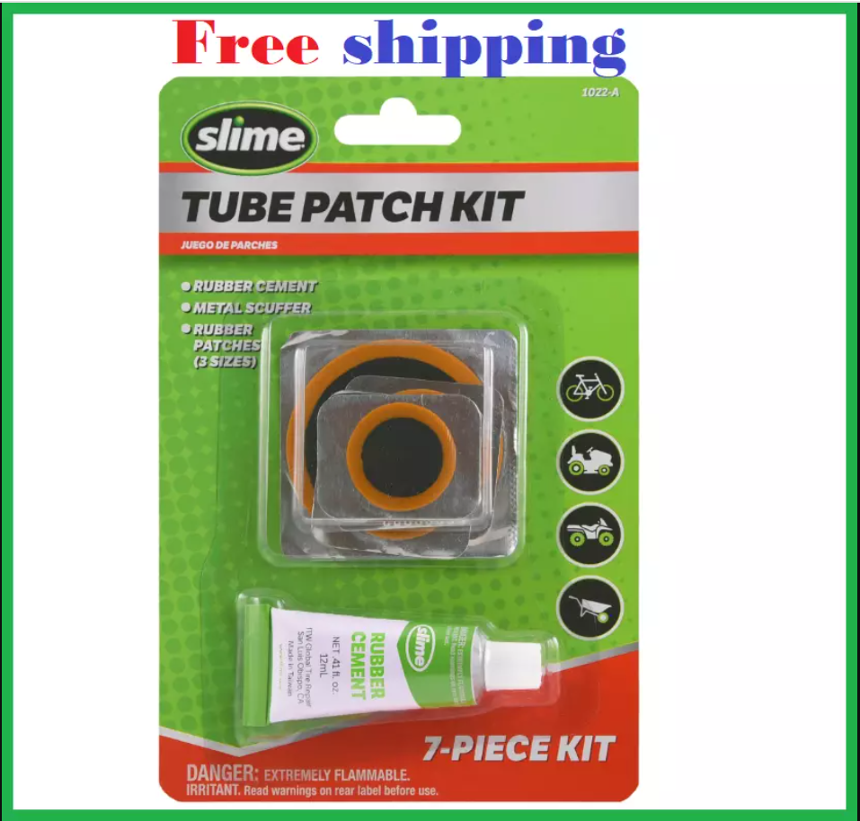 Slime 7-Piece Bike Inner Tube Patch Kit with Free Shipping - 1022-a