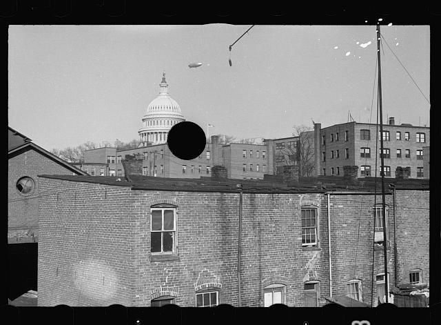 Photo:Washington D.C. 1937 Southwest Capitol View Brick Row Houses