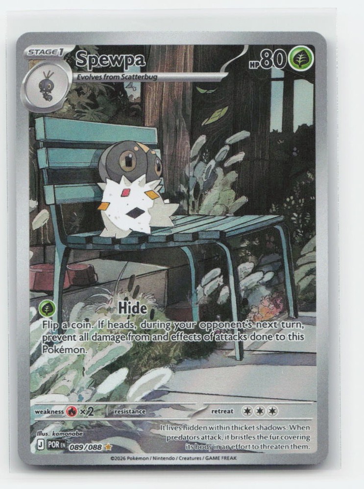 Spewpa 089/088 - Holo Illustration Rare Perfect Order Pokemon NM