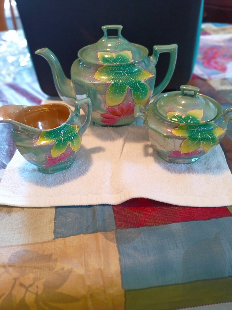 Vintage Japanese Moriage Lusterware Tea Set