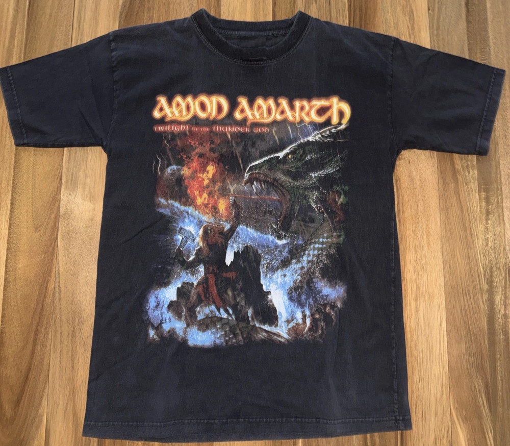 Vintage Amon Amarth Twilight Of The Thunder God Multicolor 2 Sided T Shirt