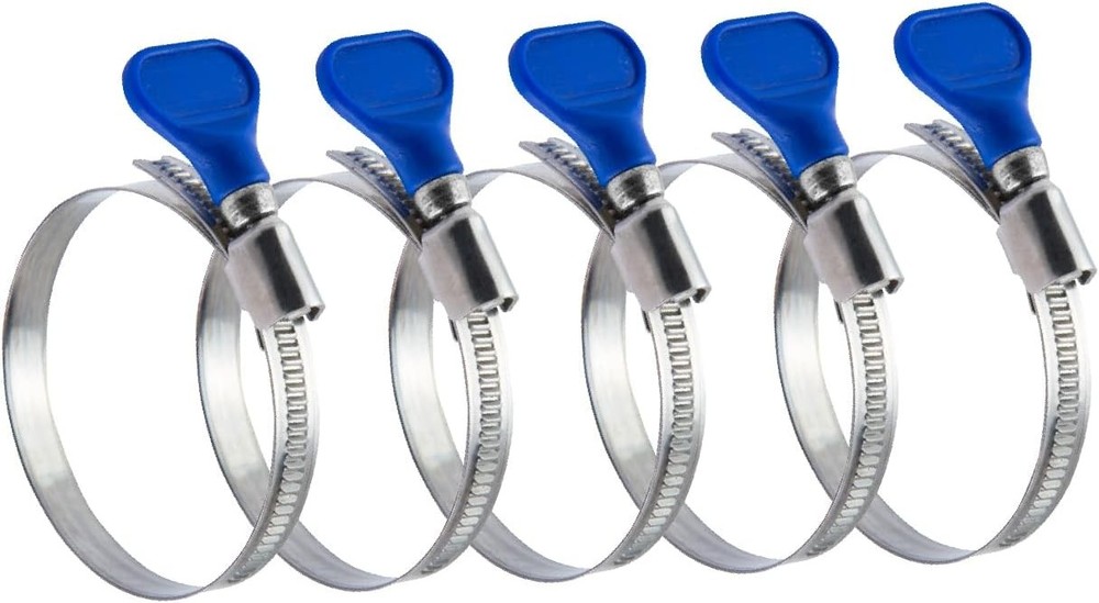 POWERTEC 70127 2-1/2 Inch Key Hose Clamp, Adjustable Inch, Silver