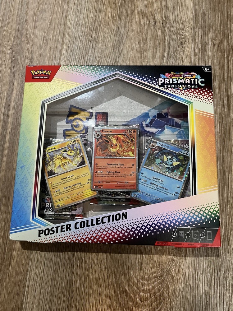 Pokemon TCG Scarlet & Violet Prismatic Evolutions Poster Collection Box
