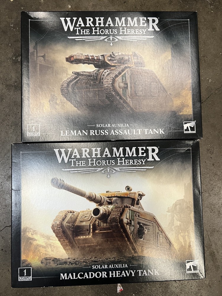 2 NEW Guard / Astra Tanks 30K Warhammer Horus Heresy Lot MALCADOR & LEMAN RUSS