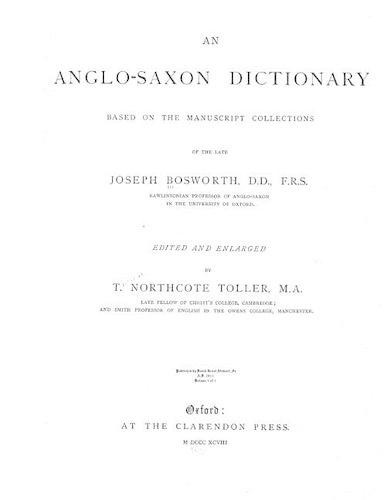 Joseph Bosworth An Anglo-Saxon Dictionary (Paperback) Anglo-Saxon DictionaryAnother great item from Rarewaves USA | Free delivery!