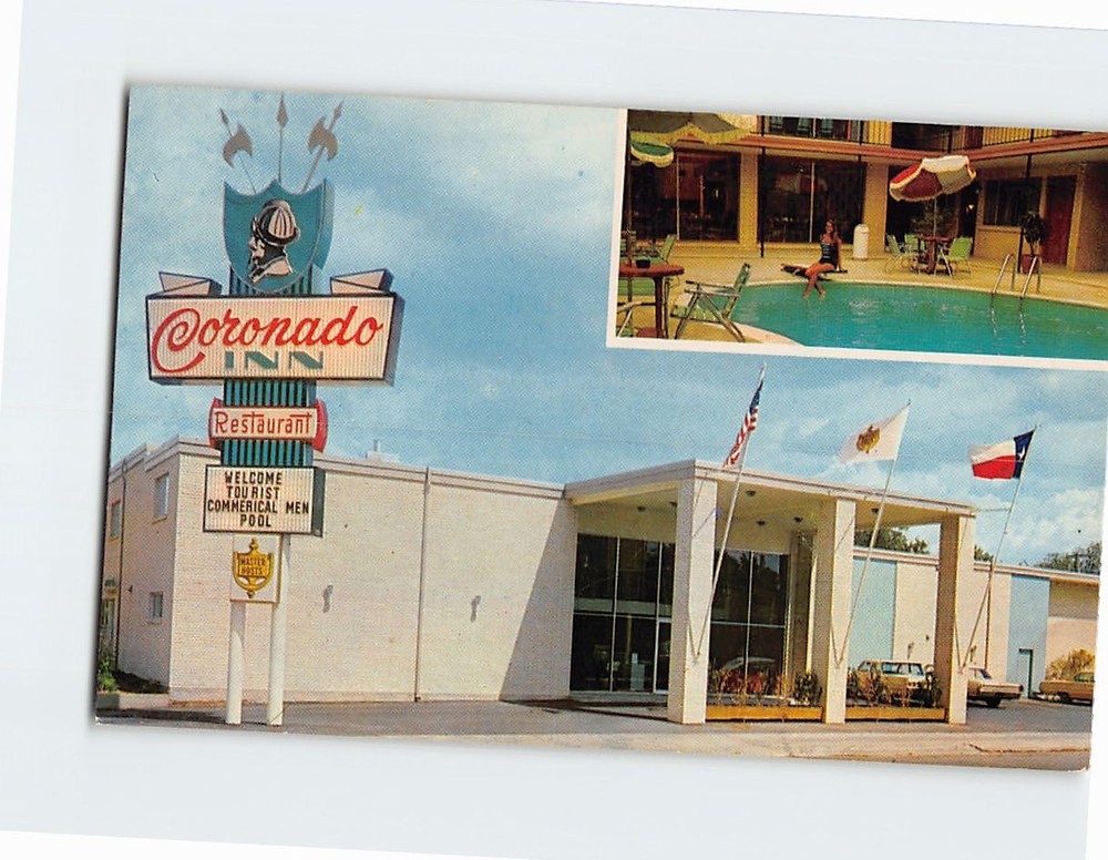 Postcard Coronado Motor Inn Amarillo Texas USA