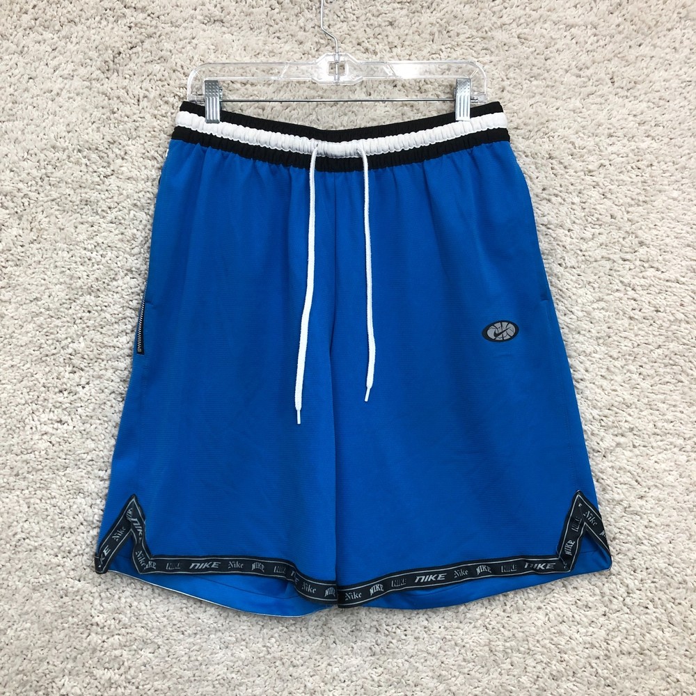 Nike Shorts Large Adult Blue Dri Fit DNA Bastketball Athletic Training Gym Mens
