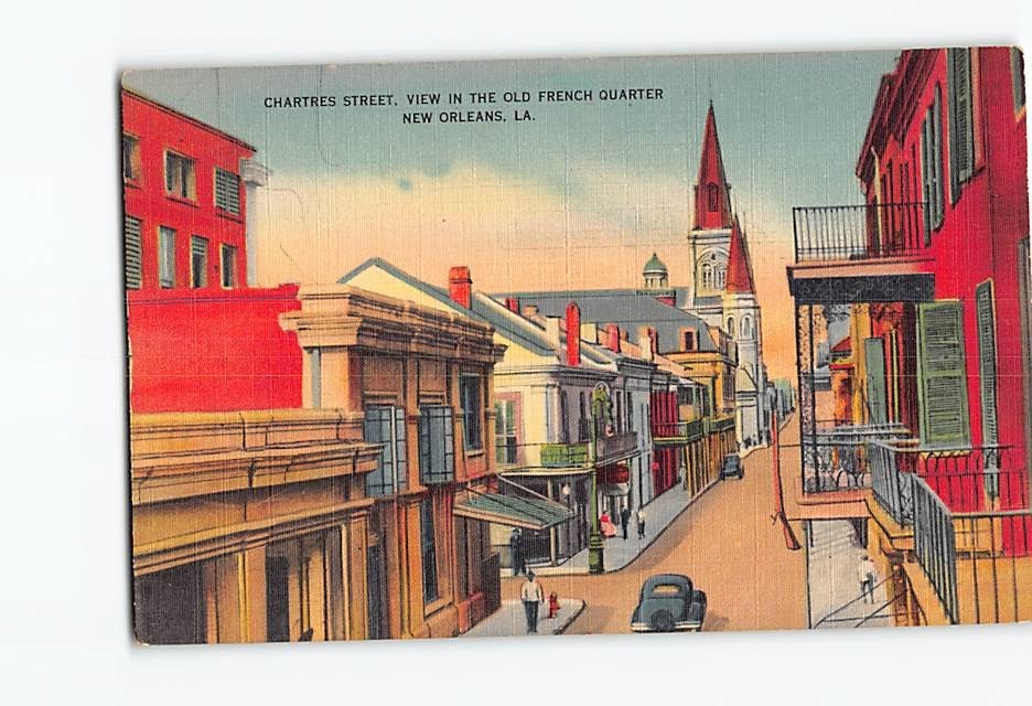 Postcard Chartres Street New Orleans Louisiana USA