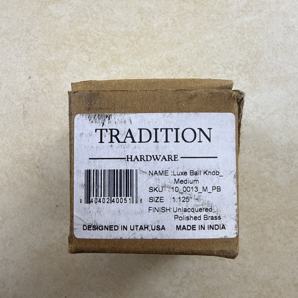 Tradition Hardware Luxe Ball Knob Medium 1.125