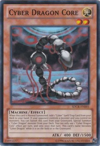 Cyber Dragon Core SDCR-EN001 Super Rare Unlimited Heavily Played