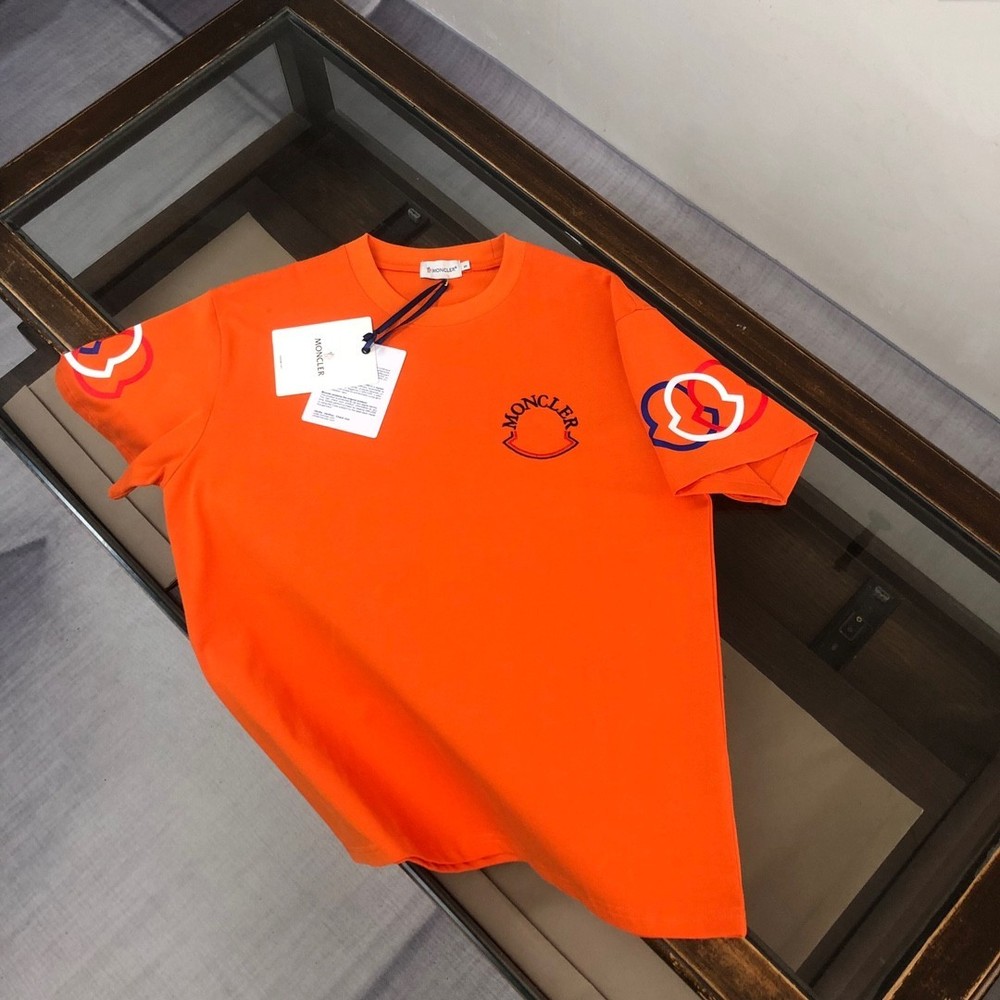 Moncler New Unisex Orange Oversized Short-Sleeve T-Shirt M