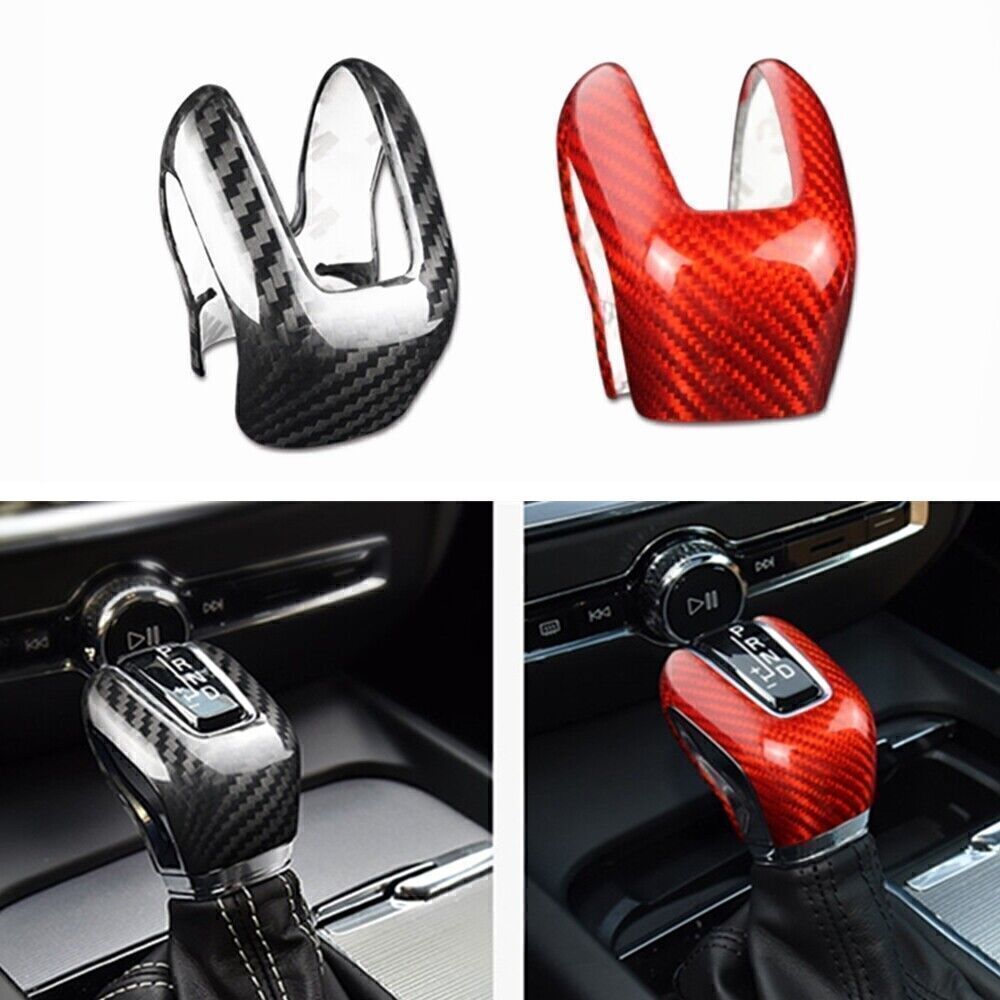 Black Gear Shift Knob Cover Trim for Volvo S60 S90 XC60 2018-2020