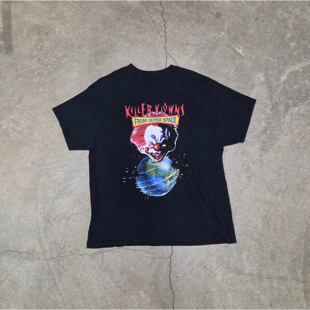 Killer Klowns From Outer Space Graphic T-Shirt Black Horror Movie Mens L