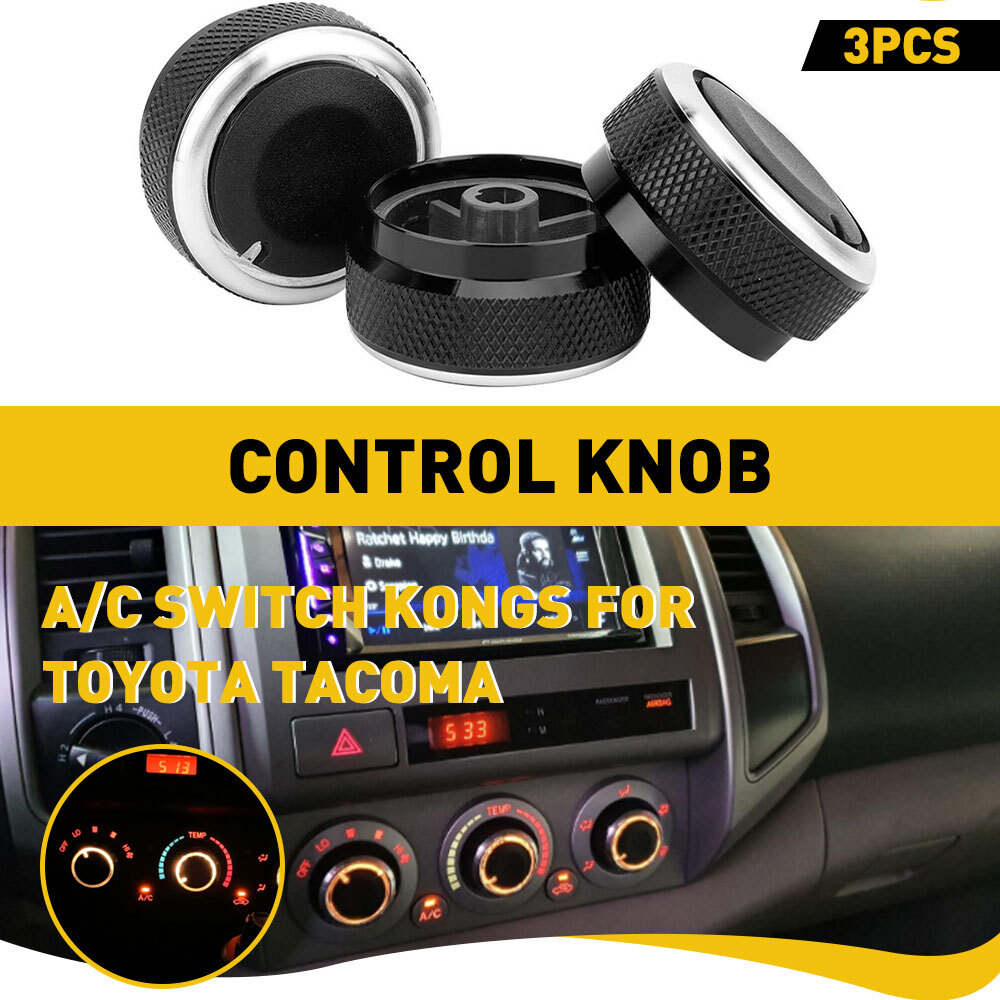 3x For 2005-2015 Toyota Car Tacoma Air Condition Switch Control A/C Knob Durable
