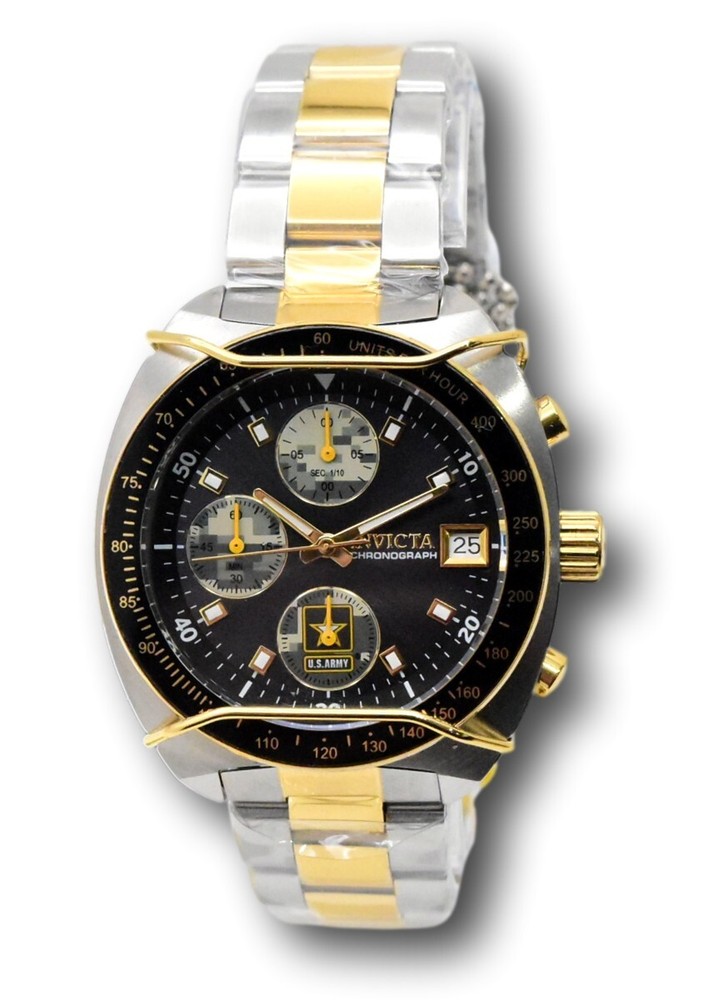 Invicta Pro Diver Women's 38mm U.S. Army Two-Tone Gold Chronograph Watch 31846