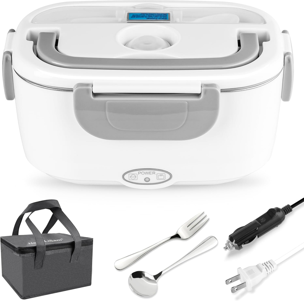 Electric Lunch Box Food Heater, 3 in 1 Faster Heated Lunch Box for Adult, 1.5L P