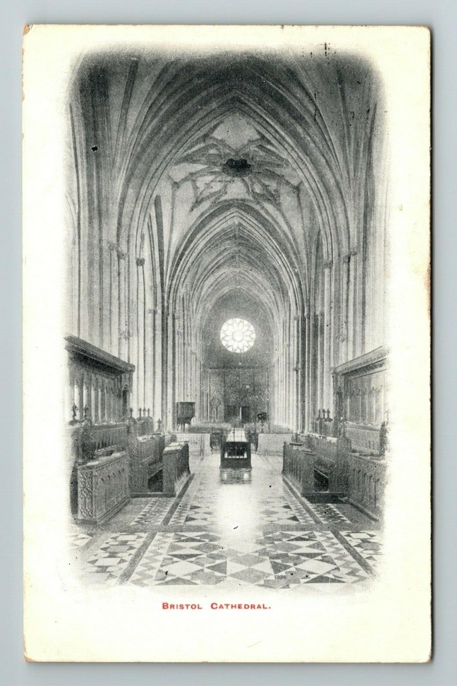 Bristol-United Kingdom, Bristol Cathedral, Religious Building, Vintage Postcard