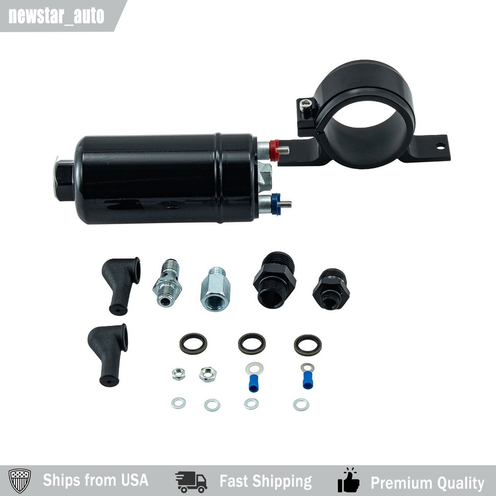 External Inline Fuel Pump Electric 300lph High Flow 12v Universal w/Bracket US.