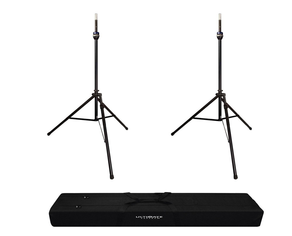 2x Ultimate Support TS-99B Lift-Assist Speaker Stand + Carry Bag 99D