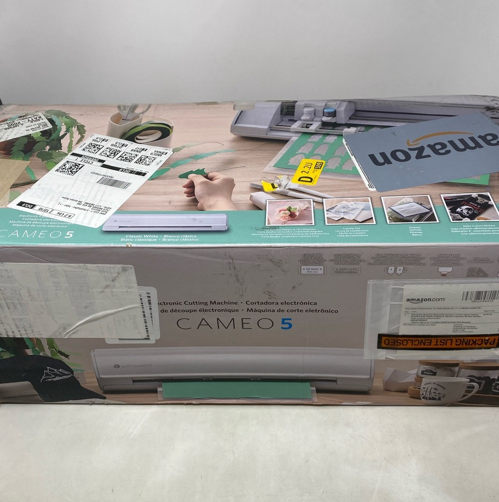 Silhouette Cameo 5 Electronic Cutting Machine - Classic White, 12-Inch Width