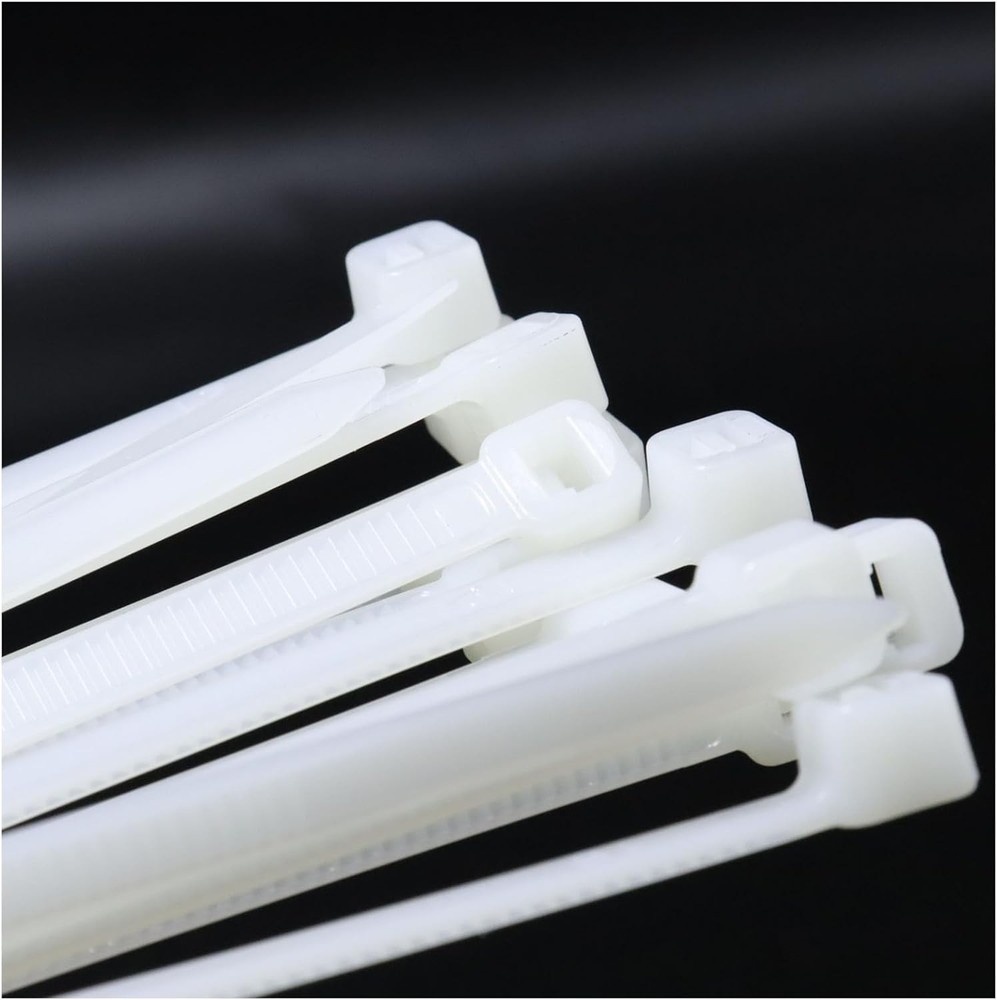 14-Inch UV-Resistant White Outdoor Zip Ties