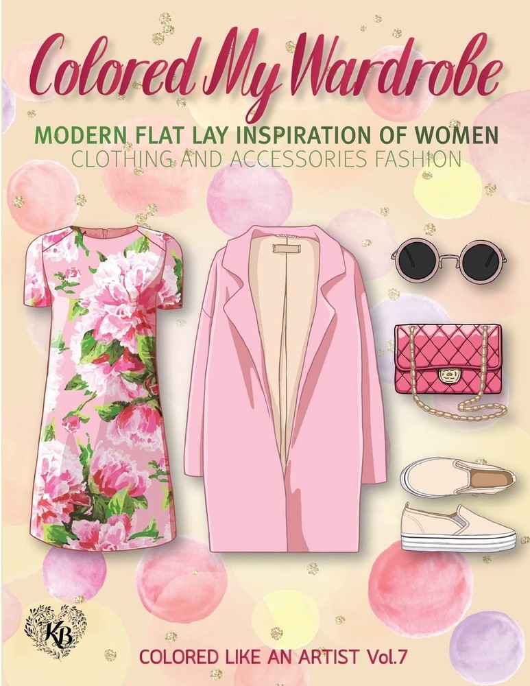 Colored My Wardrobe, Modern Flat Lay Inspiration of Women Clothing and Accessori