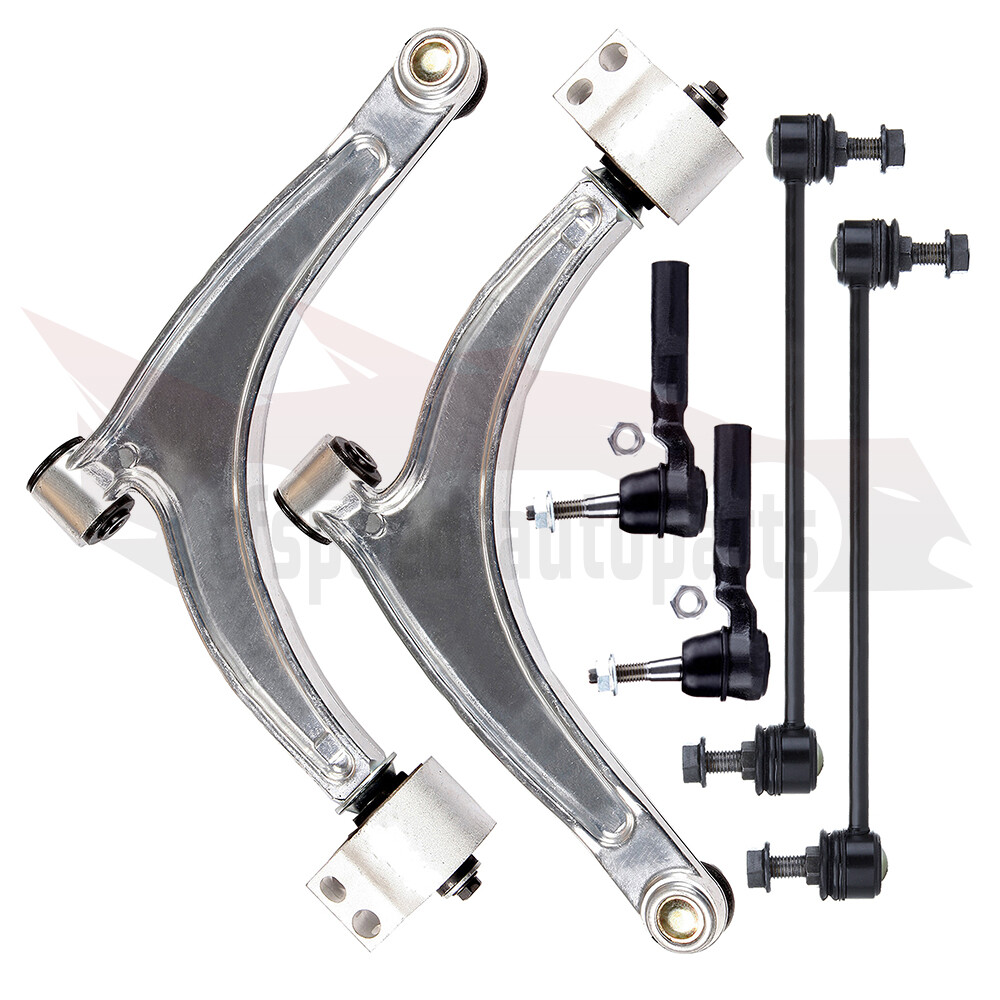 6pcs Front Lower Control Arms Outer Tie Rods Kit For Chevrolet Malibu 2004-2010