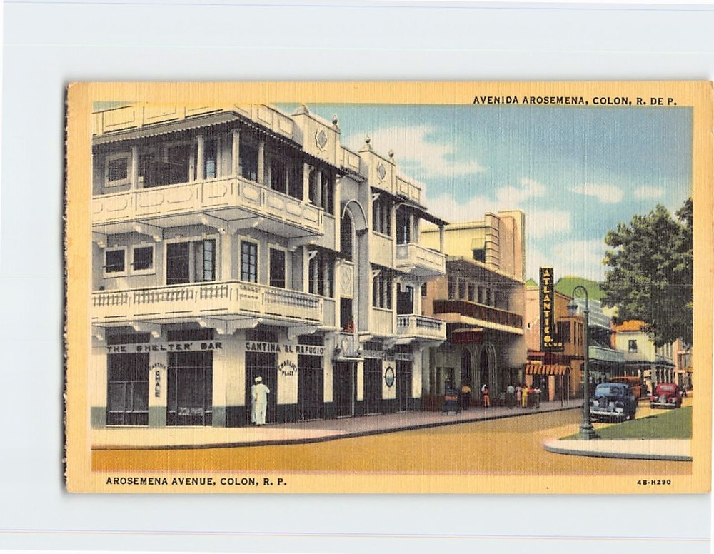 Postcard Arosemena Avenue Colón Panama