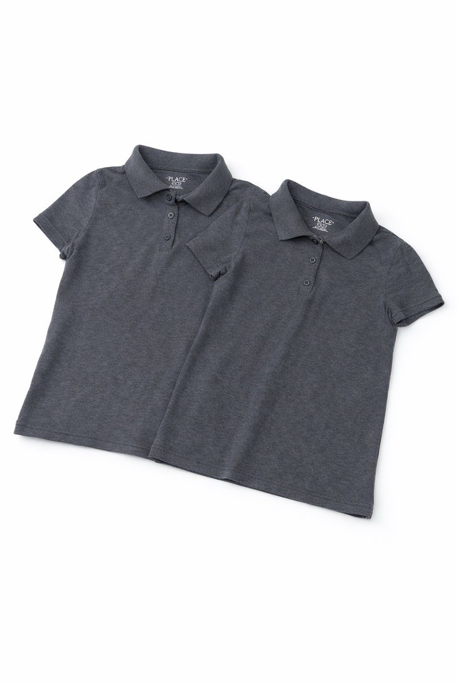 The Children’s Place Girls Polo Shirt Bundle – Size 7/8 – Gray