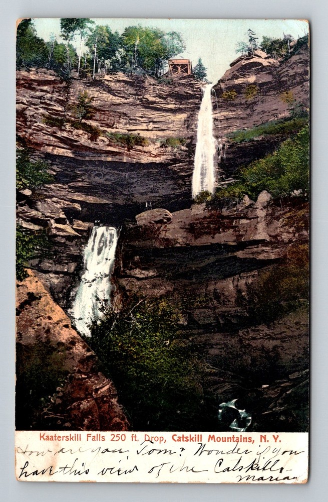 Catskill Mountains, NY-New York, Kaaterskill Falls 250 Ft Vintage c1909 Postcard