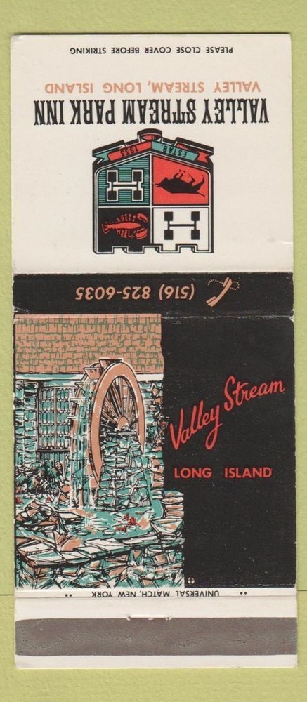 Matchbook Cover - Valley Stream Park Inn LI NY 30 Strike
