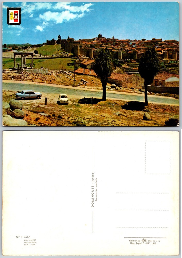 Continental Avila Spain City Walls Postcard
