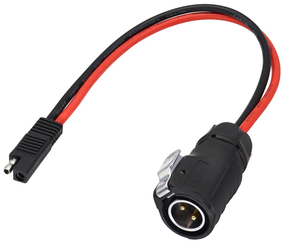 2-Pin Circular Connector to SAE Cable for Solar Panel Case Power Hookup