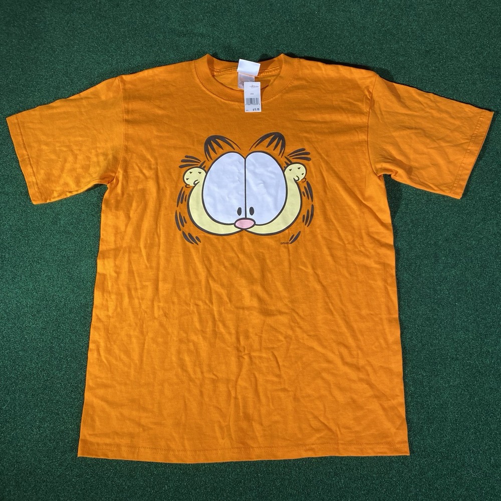 NWT Vintage Garfield Paws Shirt Mens Large Orange Graphic Official Licensed