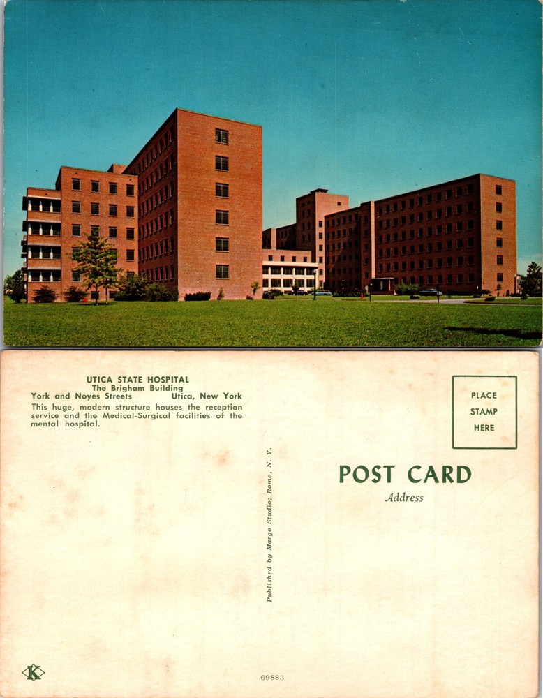 Utica State Hospital Brigham Building New York NY Postcard