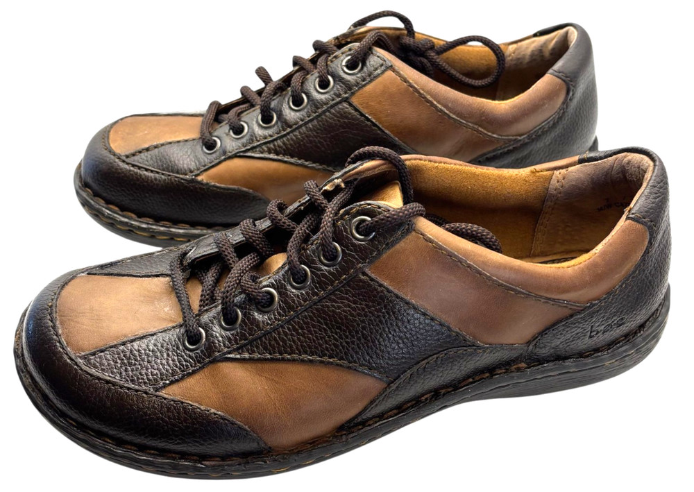 Born Concept B.O.C. Shoes 2 Tone Brown Leather Oxford Womens Size 7  EU38