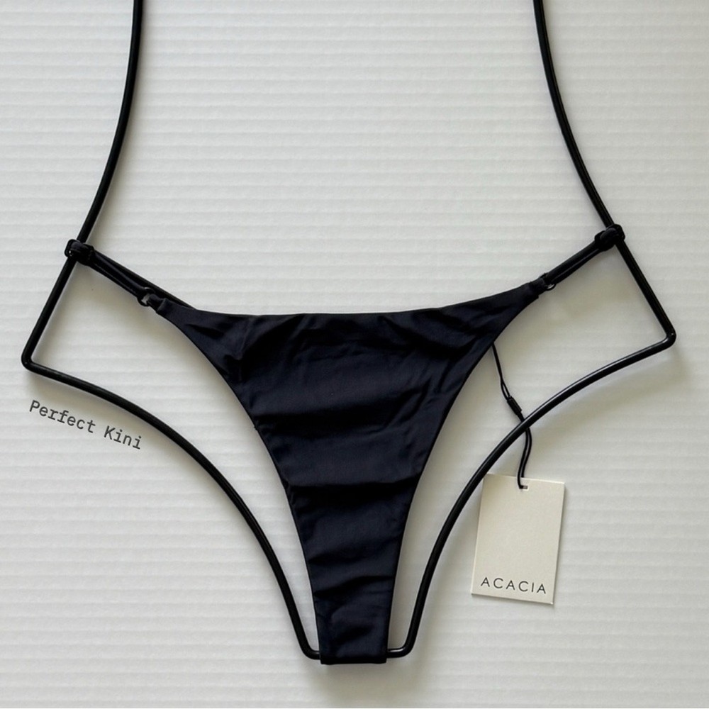 Acacia Swim RALPHY Bikini Bottom - Licorice - High Cut, Minimal Coverage - M-image