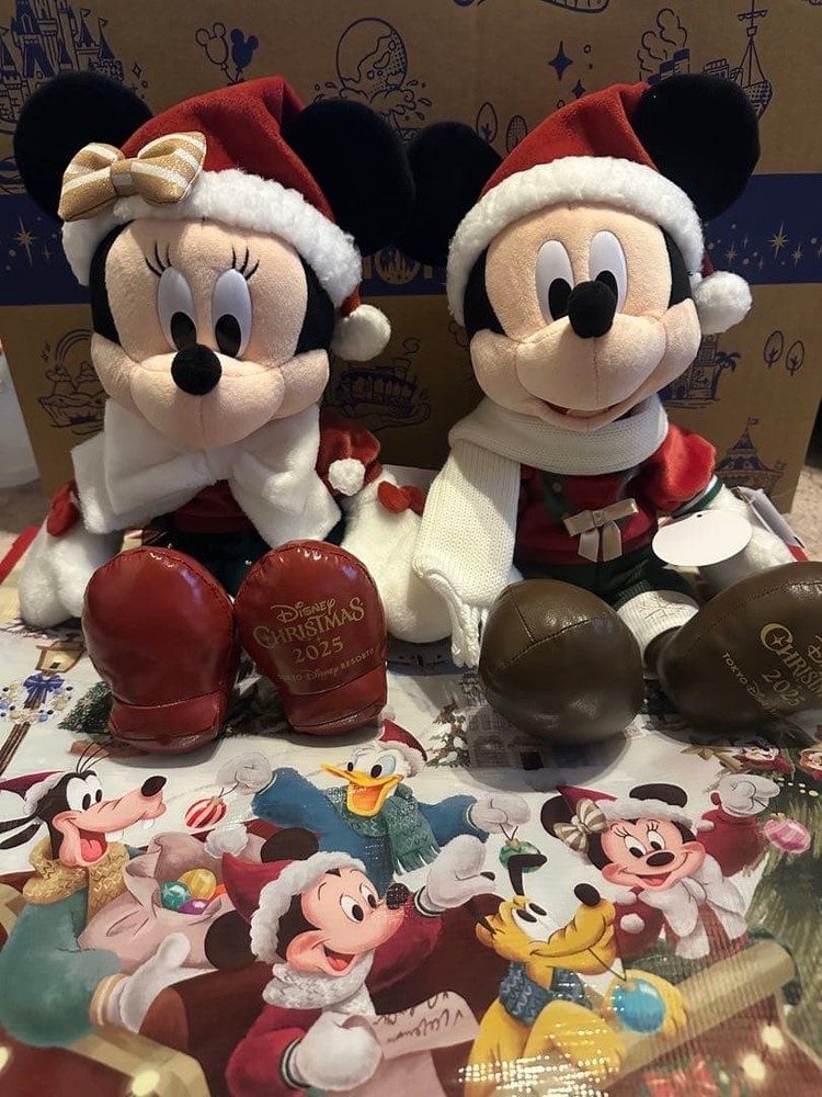 Disney Christmas 2025 plush toy Mickey Minnie set #3f8252