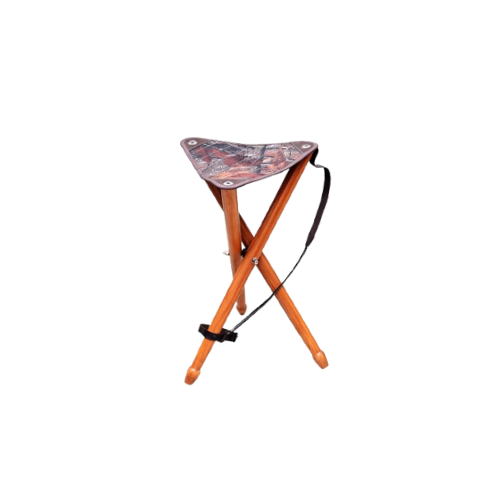 NEW! Tripod Wooden 3 Legs Stool Leather Seat Stick with Shoulder Strap