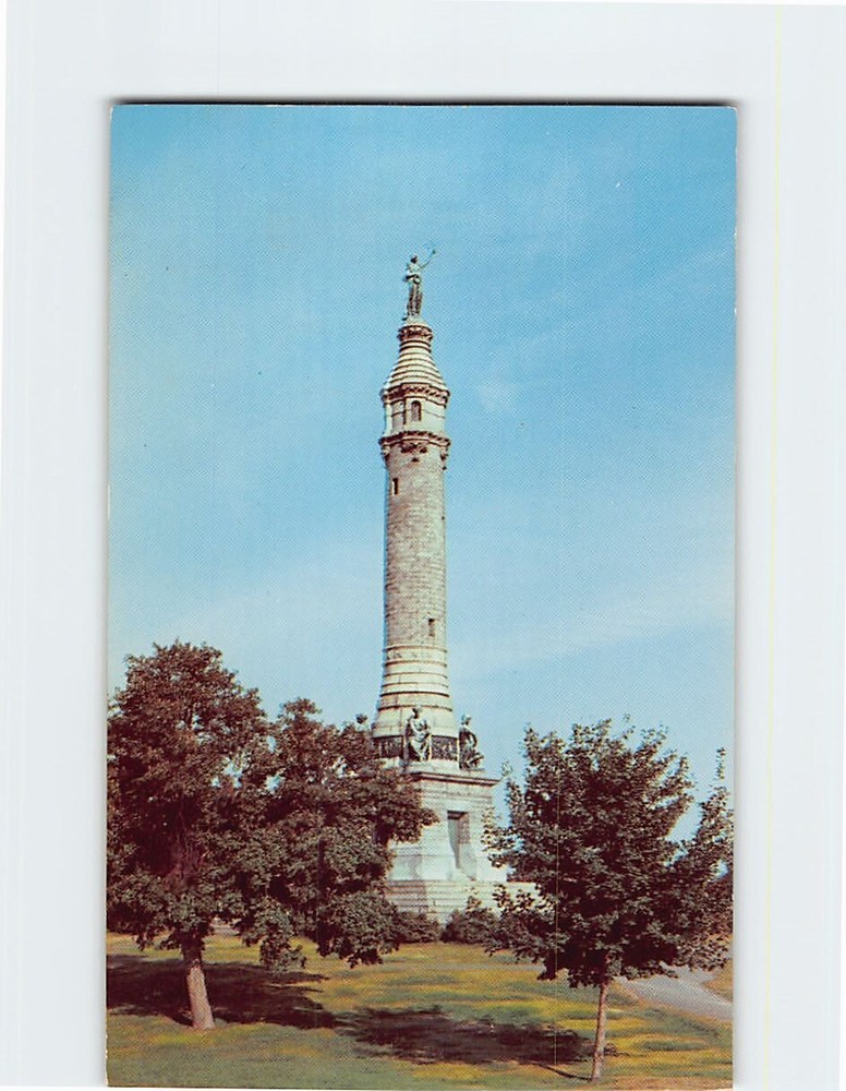 Postcard Soldiers And Sailors Monument East Rock Park Connecticut USA