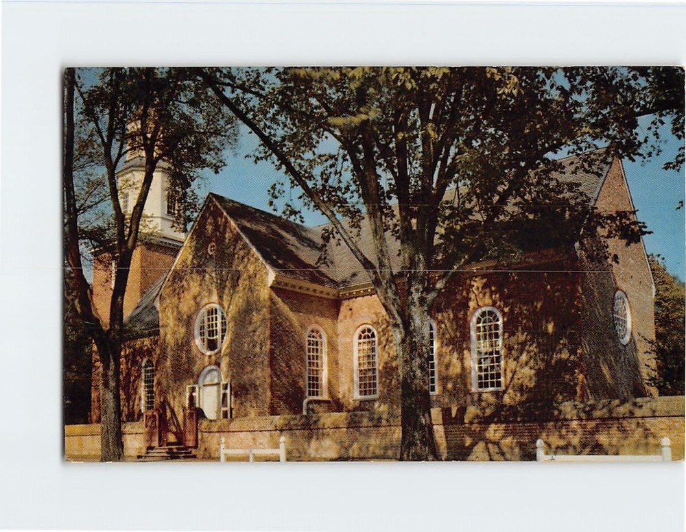 Postcard Bruton Parish Church Williamsburg Virginia USA