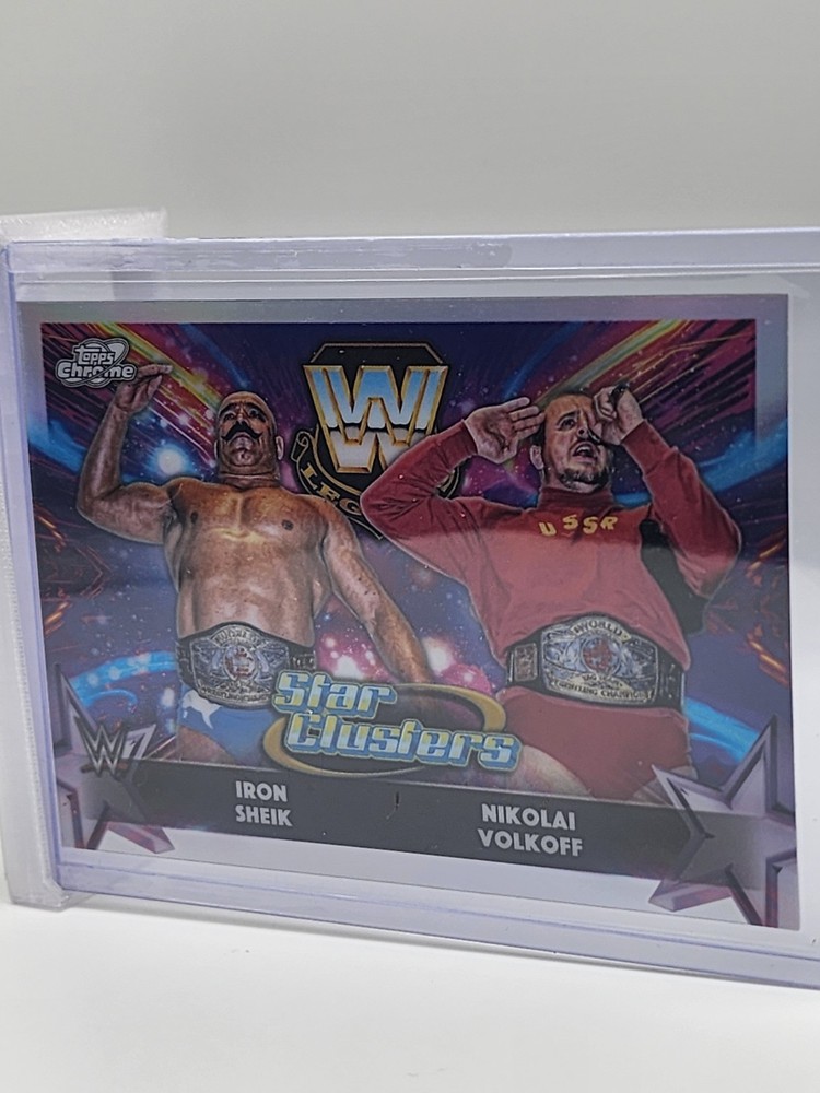 Iron Sheik / Nikolai Volkoff 2026 Topps Chrome Cosmic WWE Star Clusters #SC-3