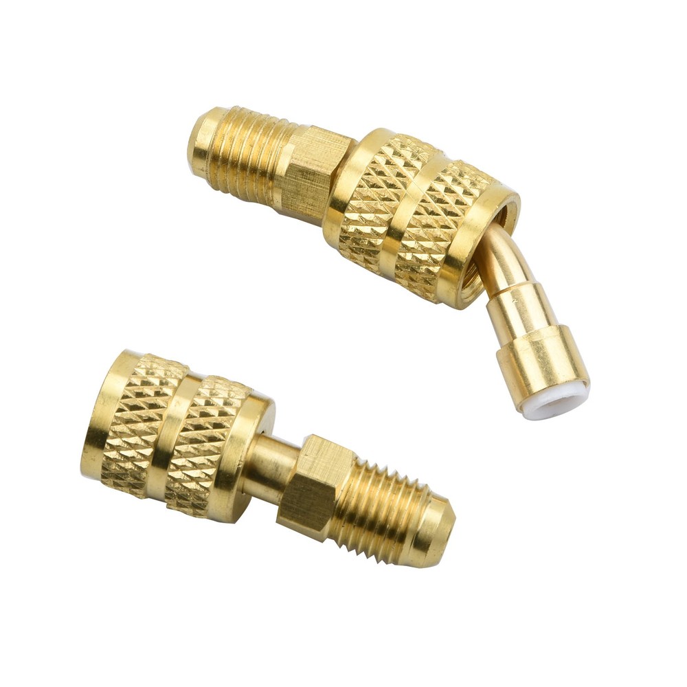 R410A Adapter 5/16 Female to 1/4 Male Flare Brass for Mini Split Vacuum Pump