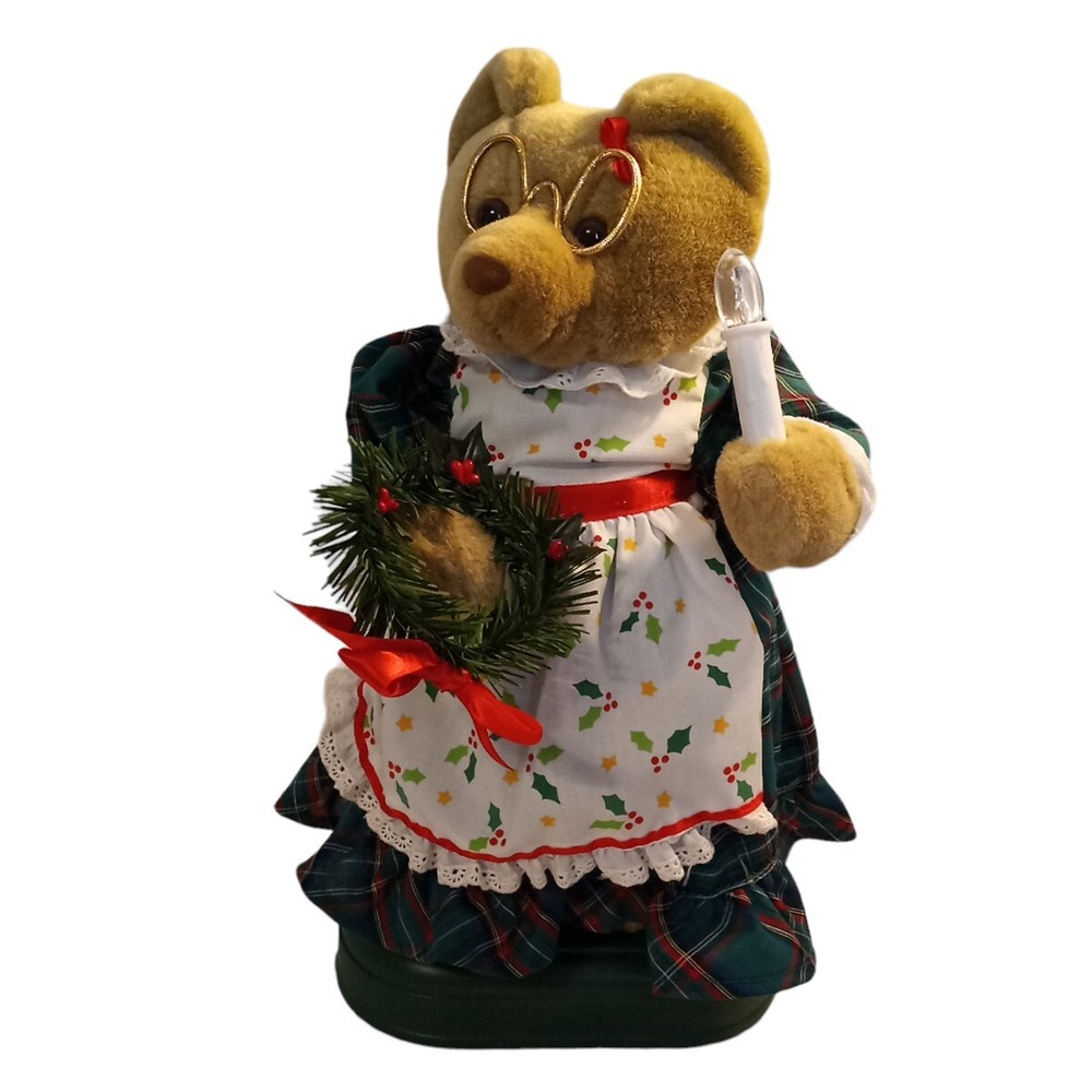 Oso de Navidad Avon Mrs. Claus Abuela Musical Animado 13