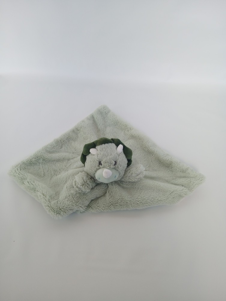 Kellytoy Dinosaur K Luxe Green Dino Rattle Security Blanket Baby Lovey Toy